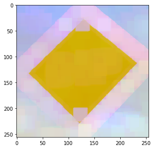 The filtered DIP image, false colors appeared